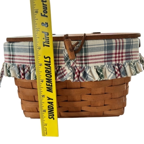Longaberger Small Purse Basket w/ Liner 1992 Handmade Woven in USA Collectable - Picture 2 of 16